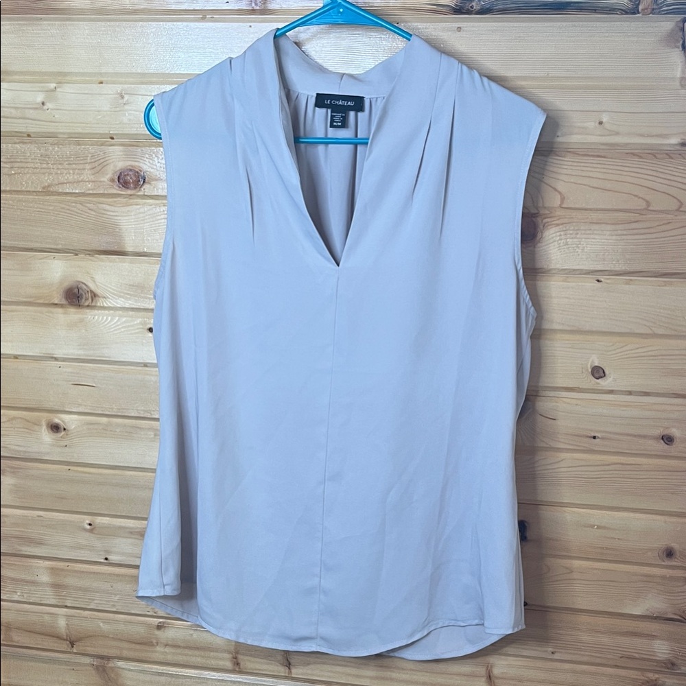 Le Chateau Sleeveless Blouse - Soft Beige
